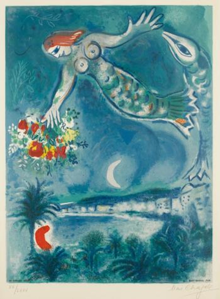 Sirene Et Poisson (Sorlier 28) by Marc Chagall