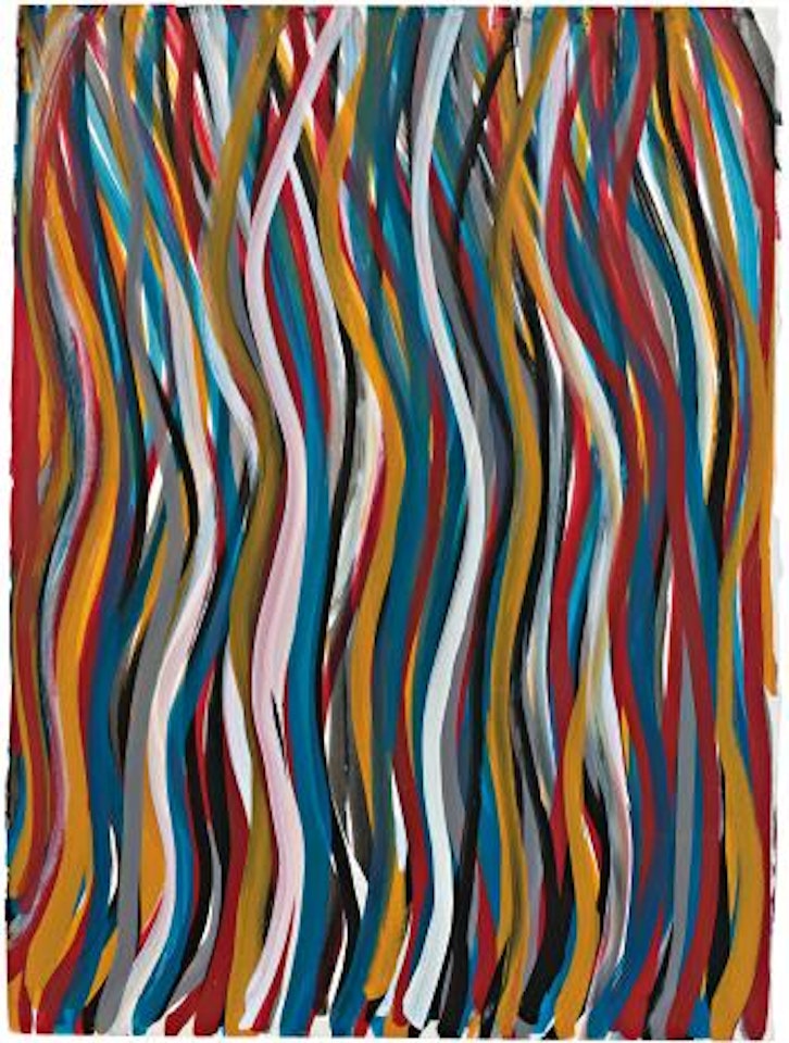 Wavy Vertical Brushstrokes by Sol LeWitt