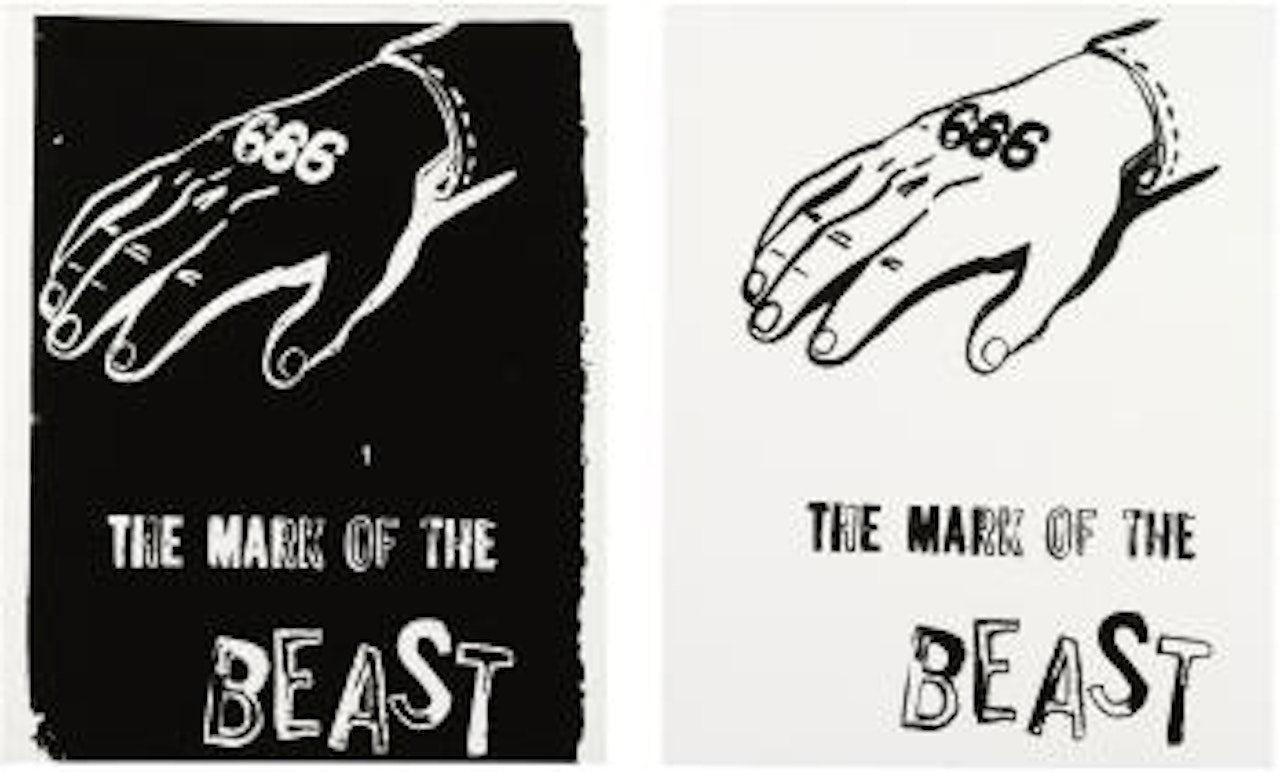 The Mark Of The Beast - Positive And Negative by Andy Warhol