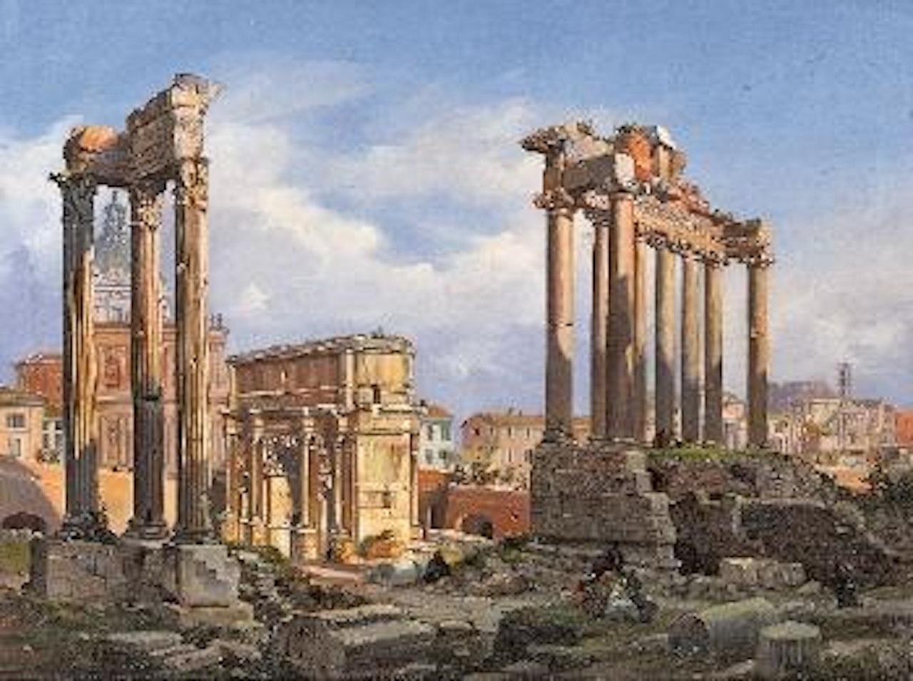 Das Forum Romanum by Italian School