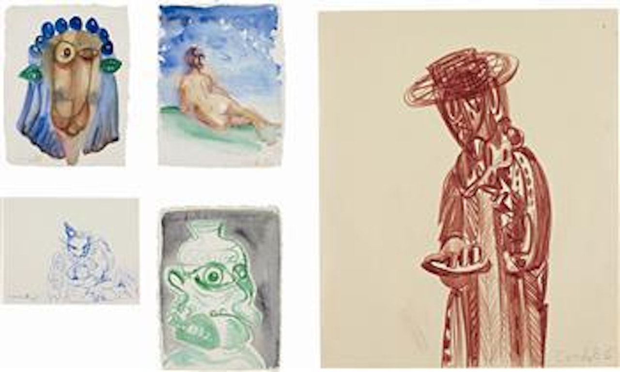 Five works: Untitled by George Condo