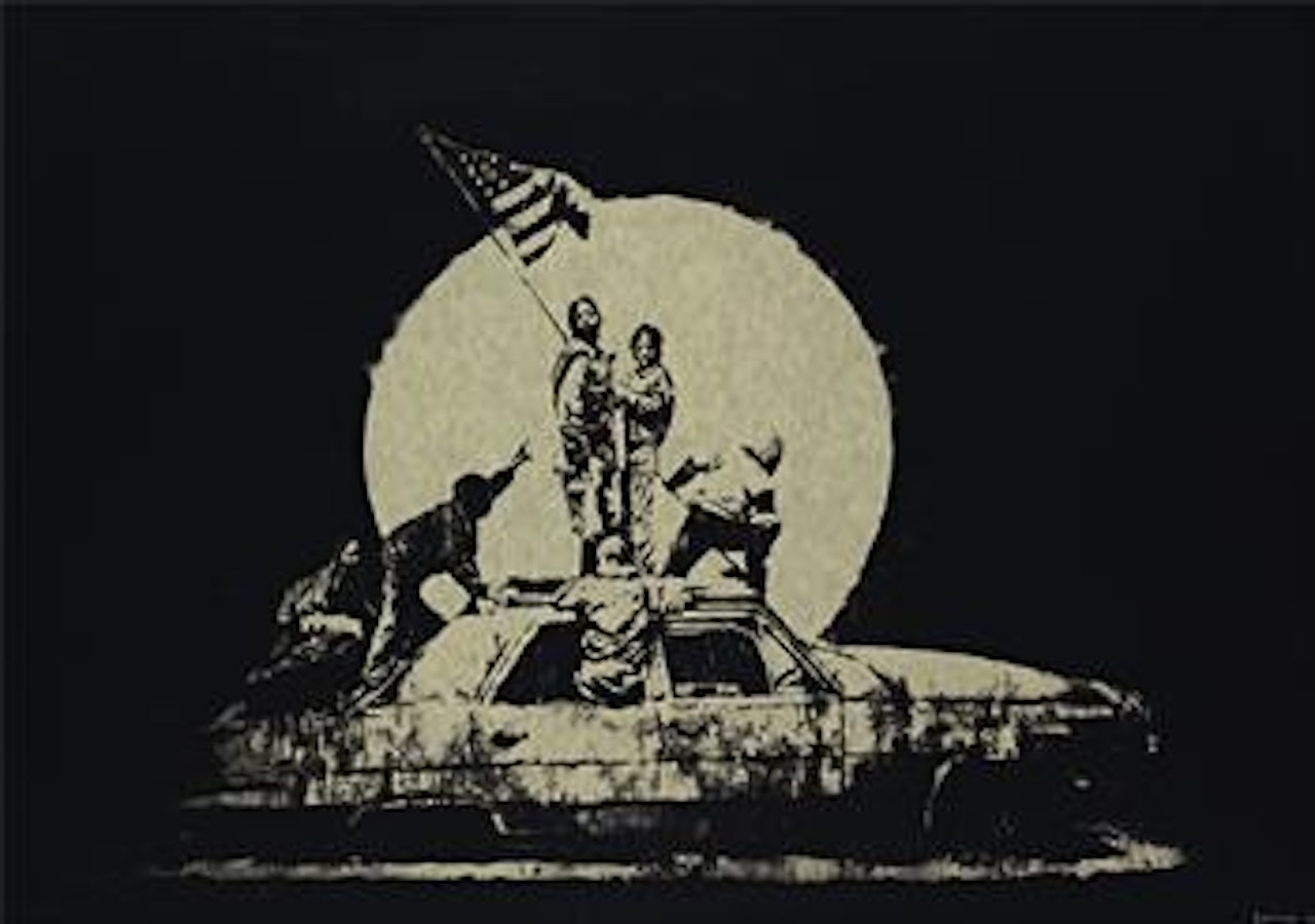Formica Flag - Gold by Banksy