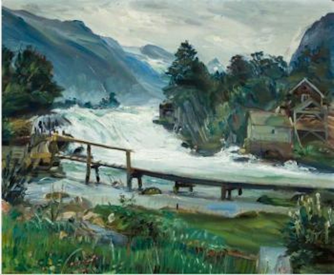 Løkenfoss ved Olden by Kurt Schwitters