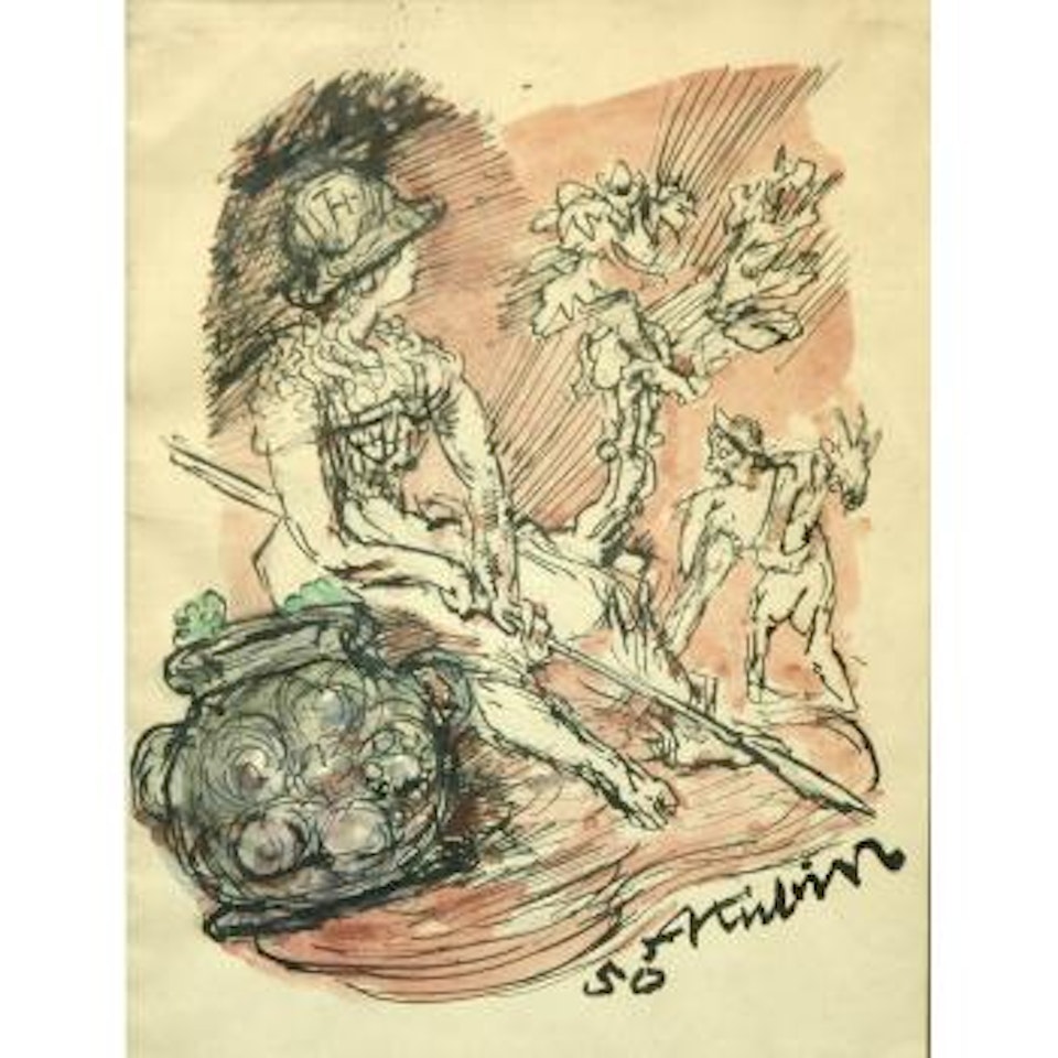Athena and Hermes by Alfred Kubin