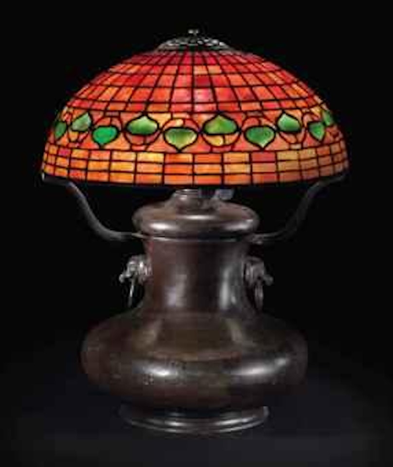A Leaf and Vine Leaded Glass Shade by Tiffany Studios