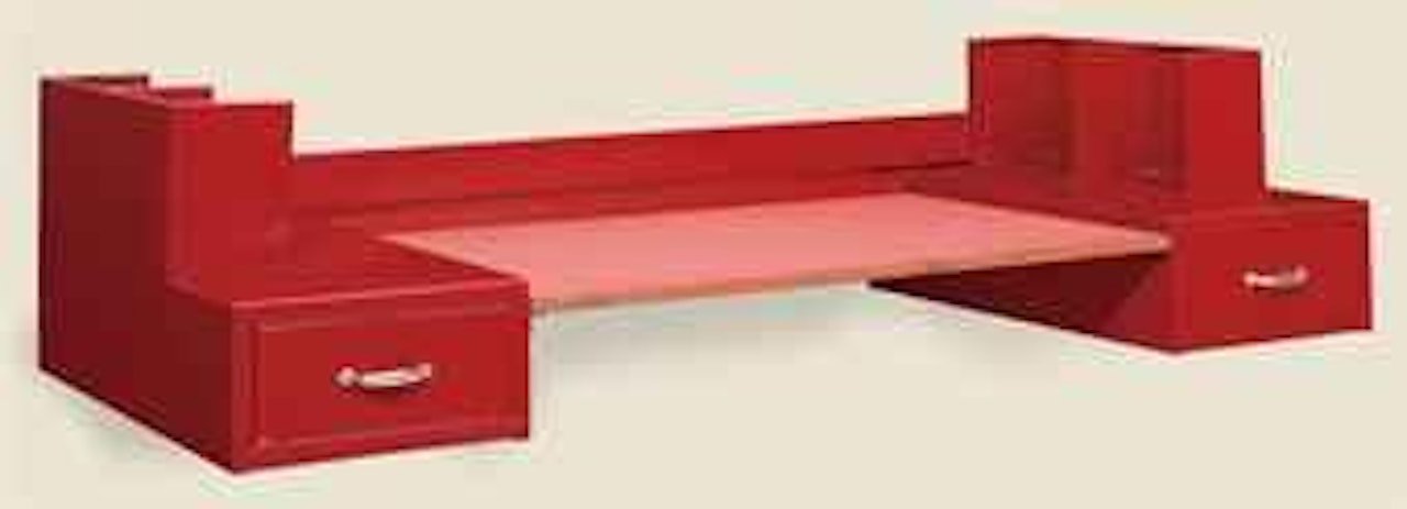 A Painted Steel Wall-Mounted Desk from the Sanatorium Martel de Janville by Jules Leleu by Jean Prouvé