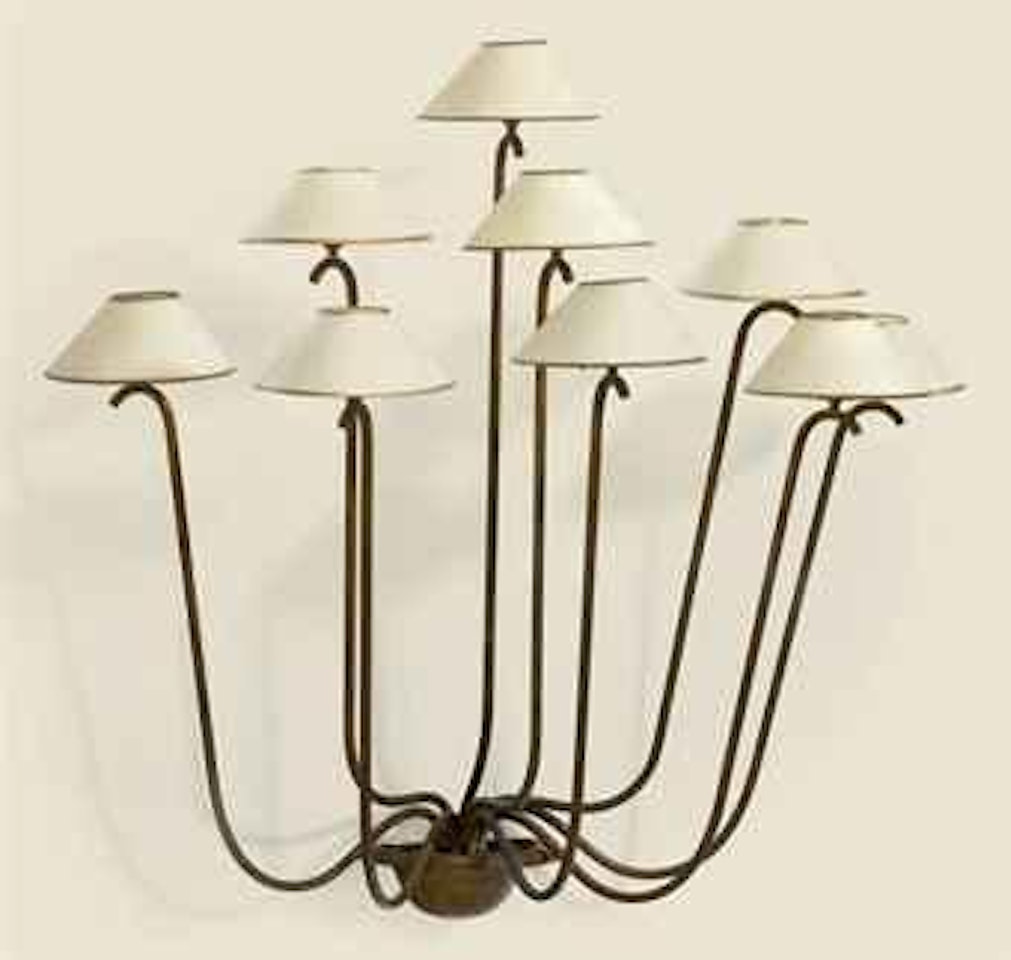 A Nine-Light Gilt-Metal Wall Light by Jean Royere