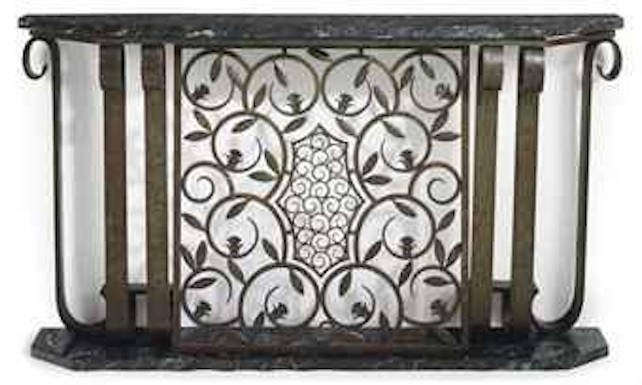 A Wrought-Iron and Marble Console by Edgar Brandt