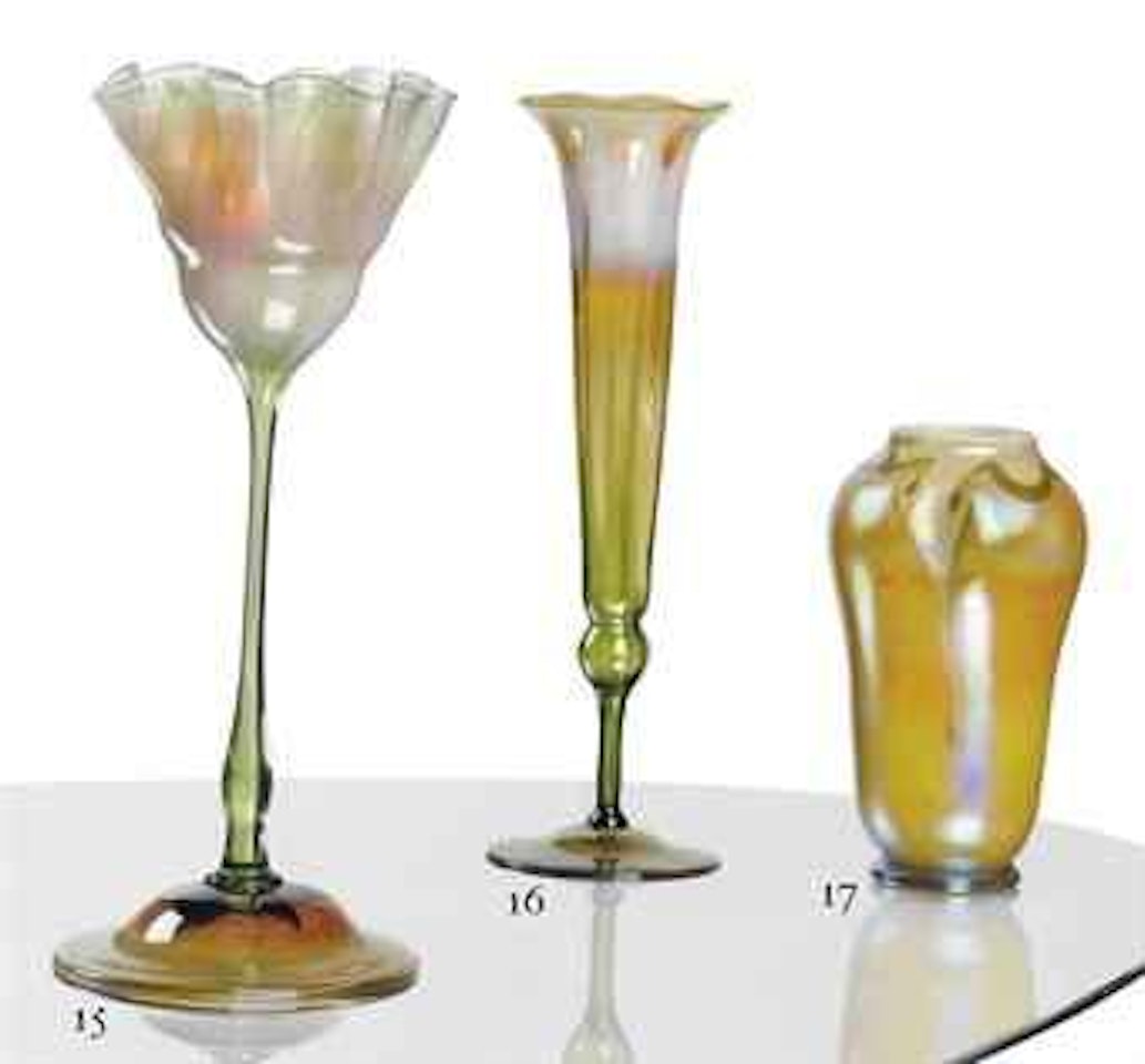A Floriform Favrile Glass Vase by Tiffany Studios