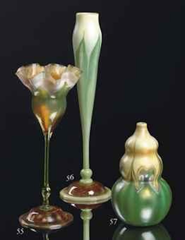 A Floriform Favrile Glass Vase by Tiffany Studios