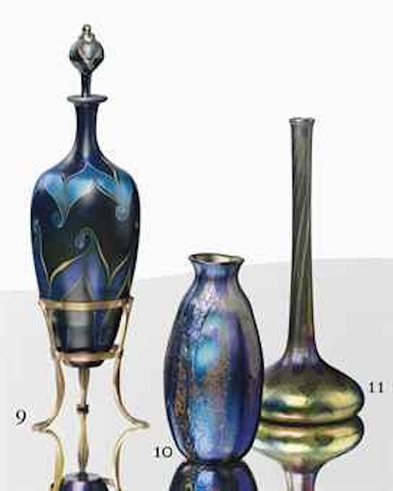 A Decorated Favrile Glass Vase by Tiffany Studios