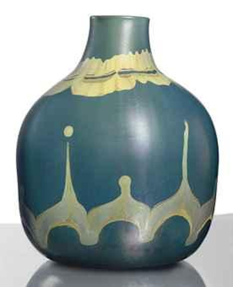An Early Decorated Favrile Glass Vase by Tiffany Studios