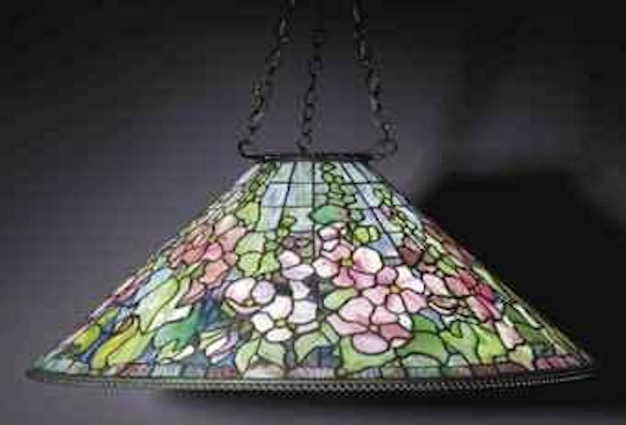 Hollyhock Hanging Shade by Tiffany Studios