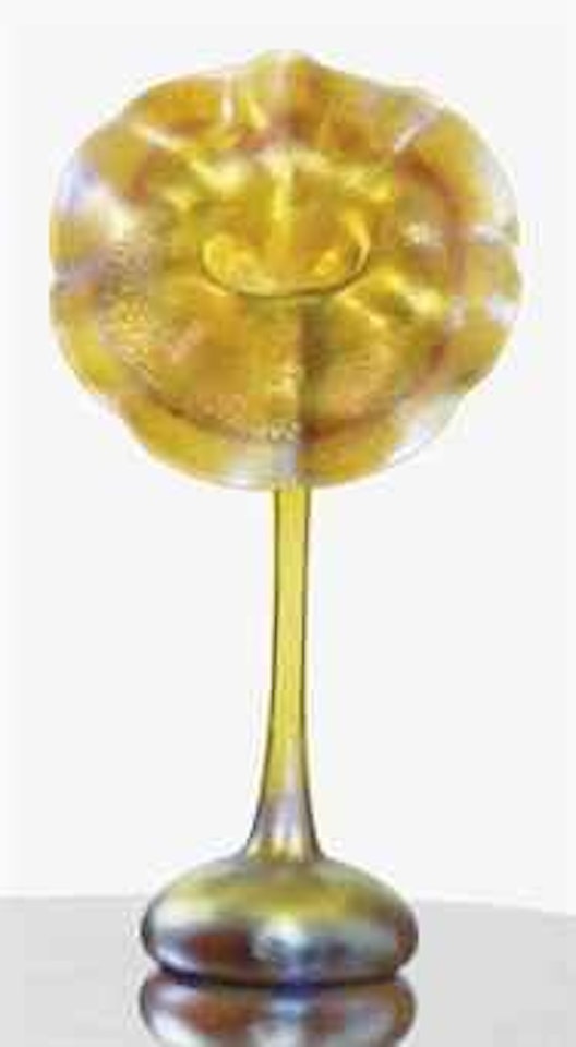 A Jack-in-the-Pulpit Favrile Glass Vase by Tiffany Studios