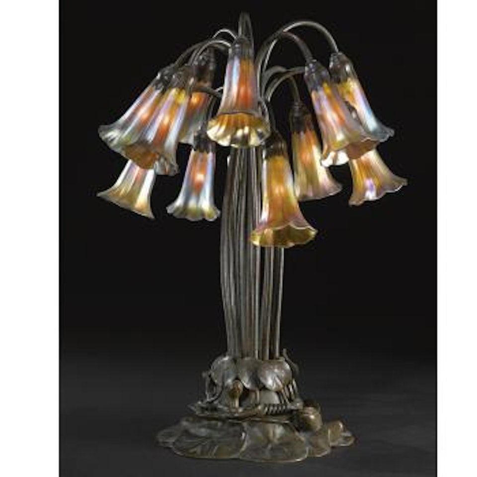 Twelve-light Lily Table Lamp by Tiffany Studios