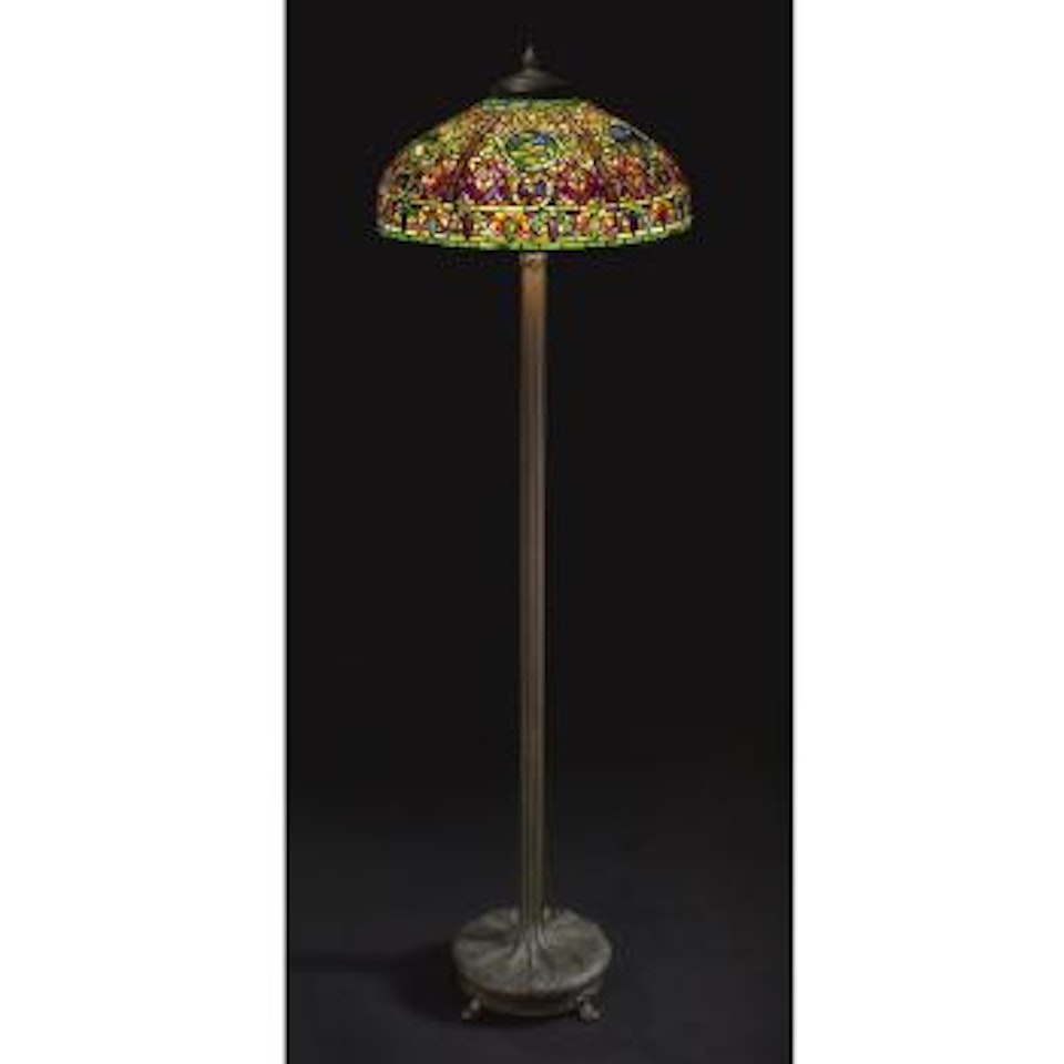 An Important An Rare Landscape Floor Lamp by Tiffany Studios