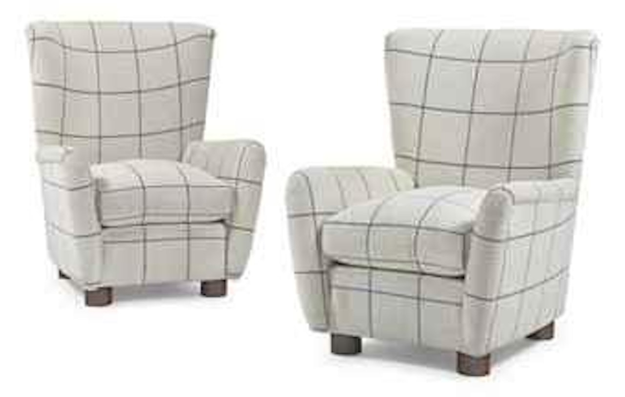 A Pair of Upholstered Stained Wood Relax Armchairs by Jean Royere