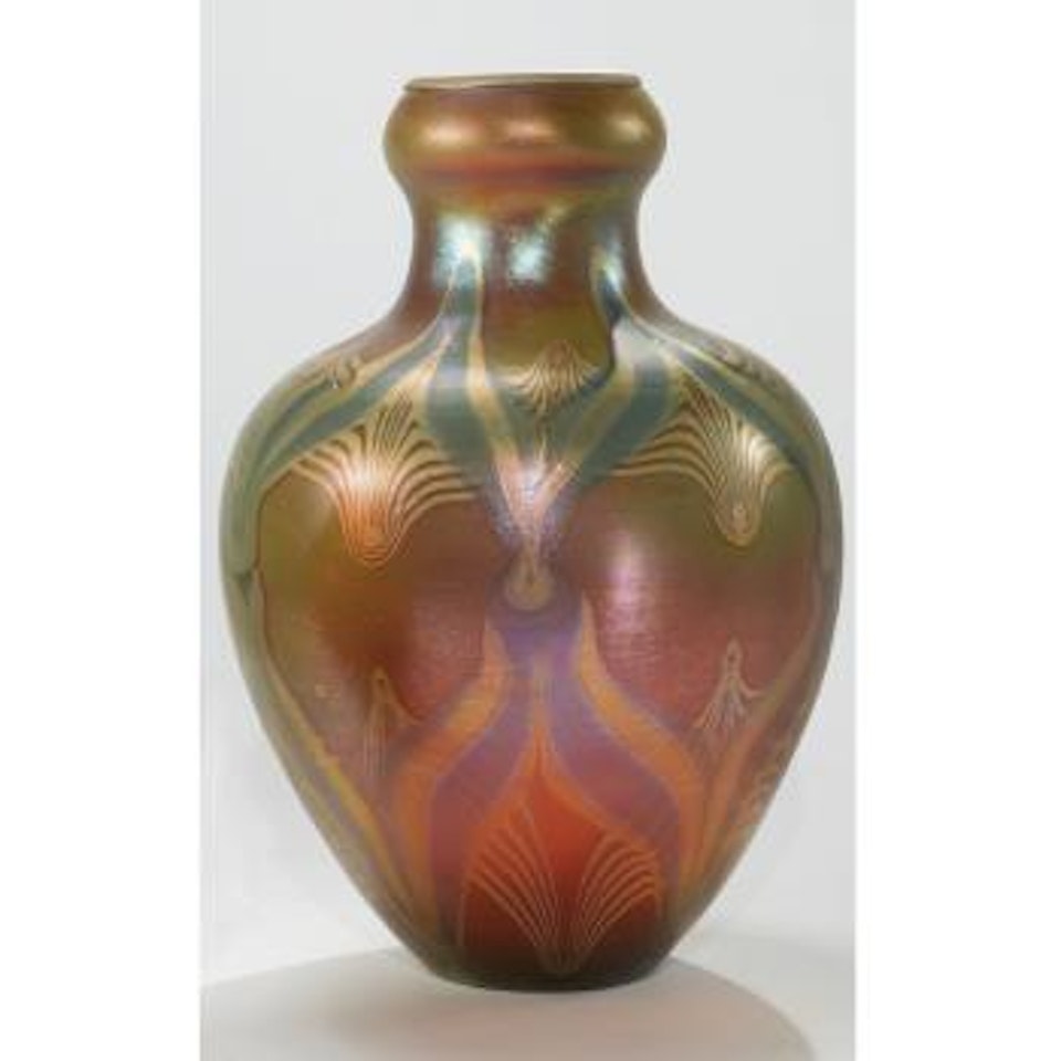 Pulled Feather Vase by Tiffany Studios