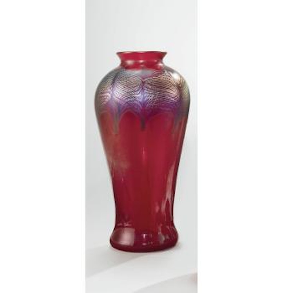 Peacock Feather Vase by Tiffany Studios