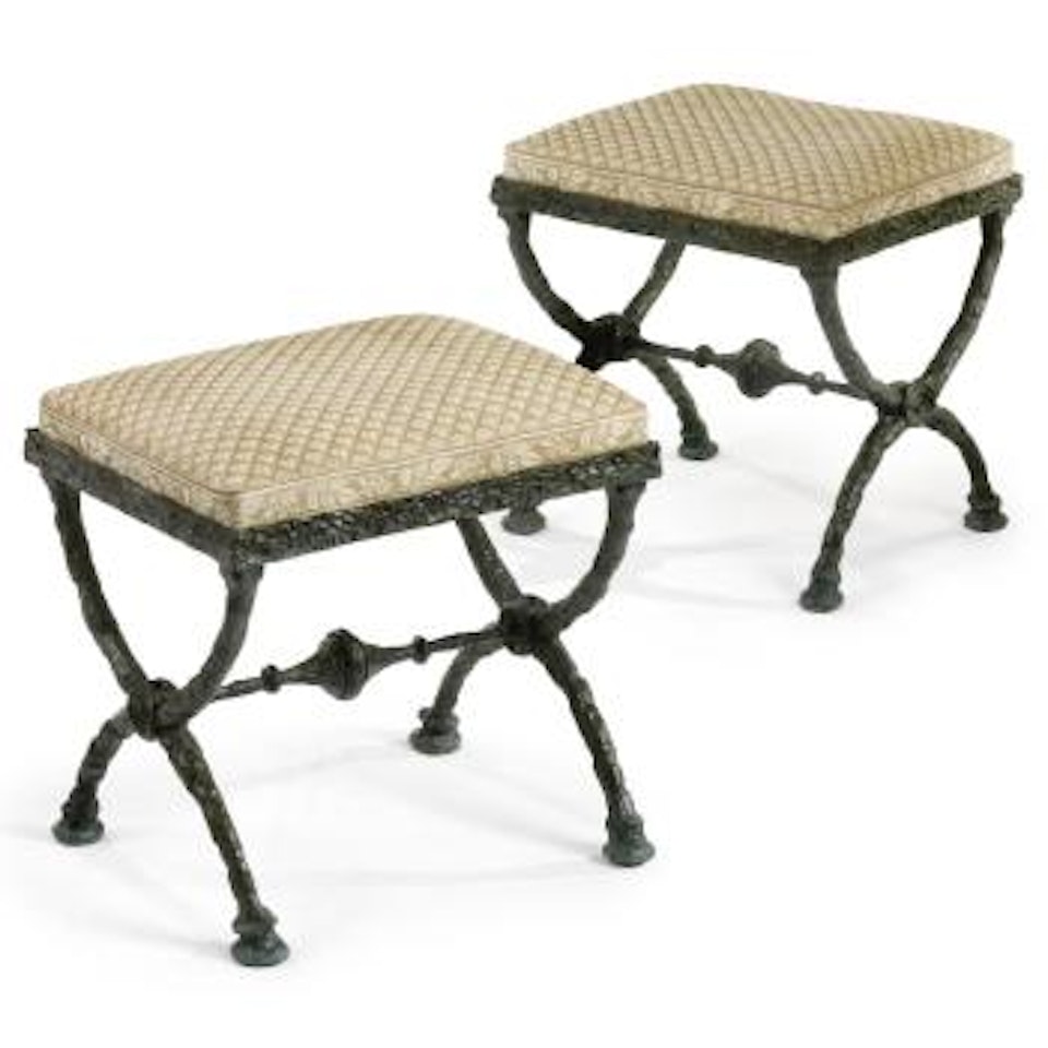 Pair Of Tabouret En X by Diego Giacometti