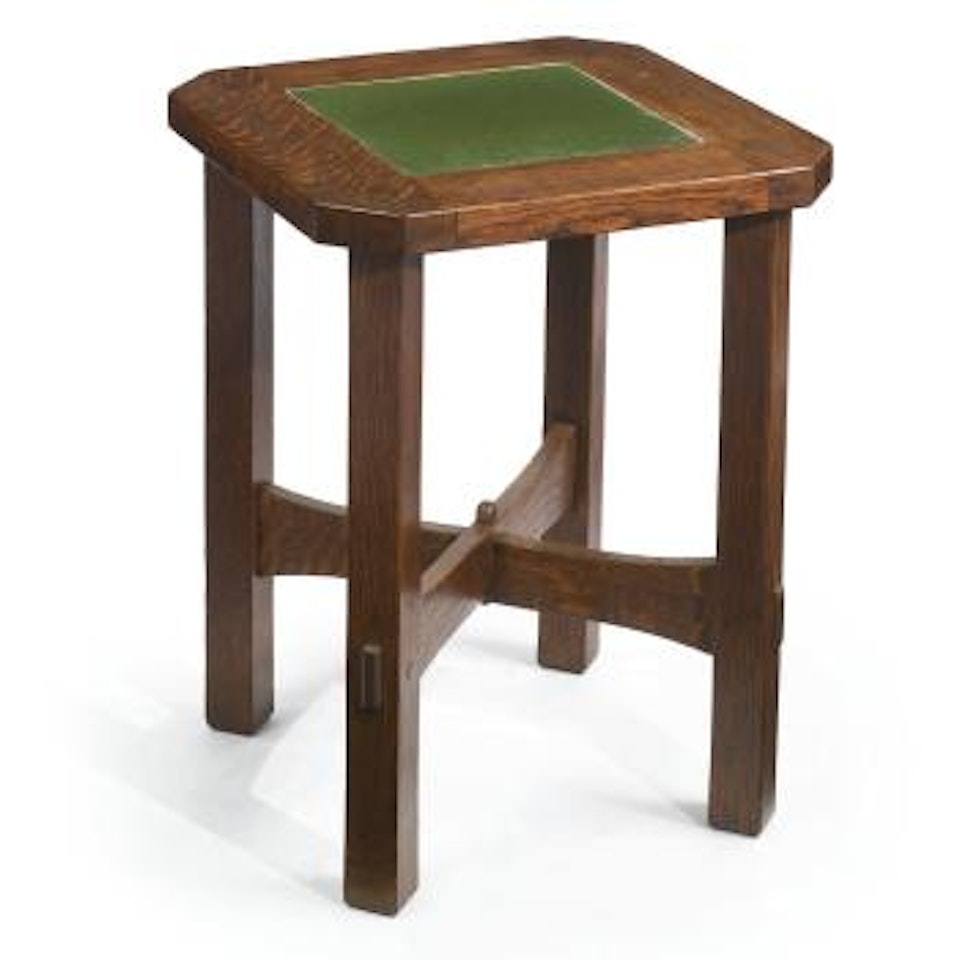 Tile-top Plant Stand by Gustav Stickley