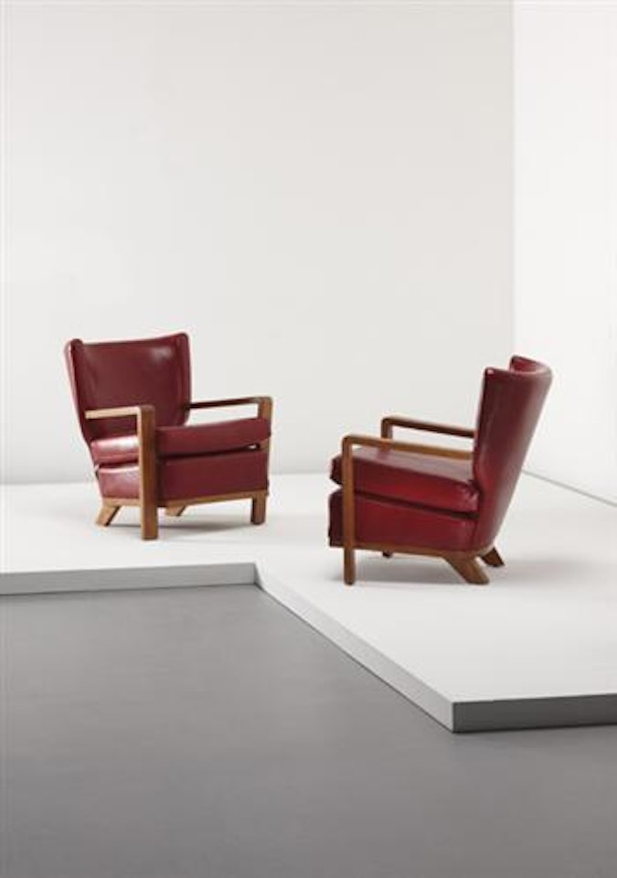 Pair of Ecusson armchairs by Jean Royere
