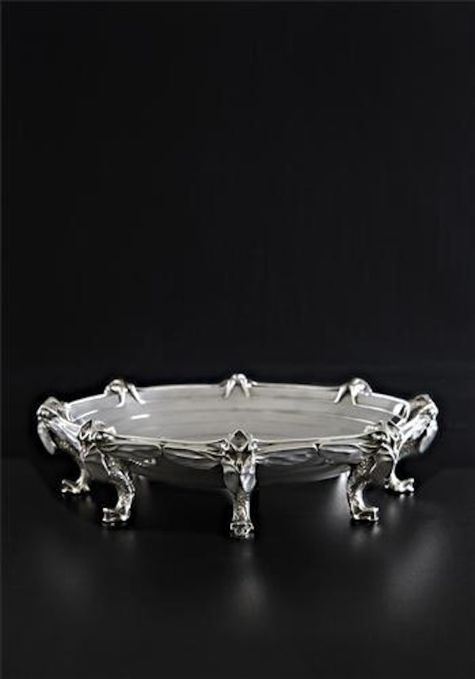 Very rare Dragonfly footed bowl by Carlo Bugatti