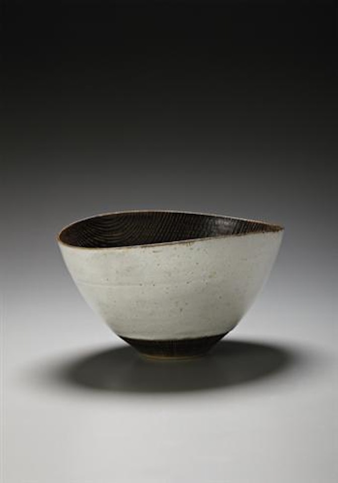 Large oval bowl by Lucie Rie