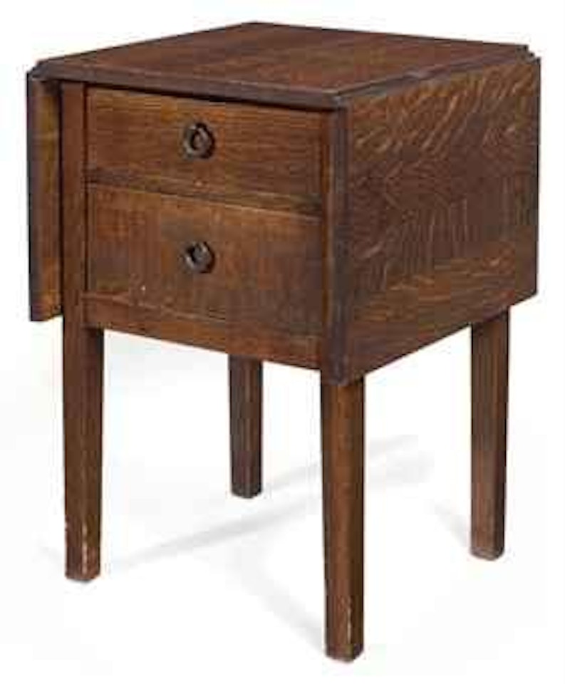 An Oak Sewing Table by Gustav Stickley