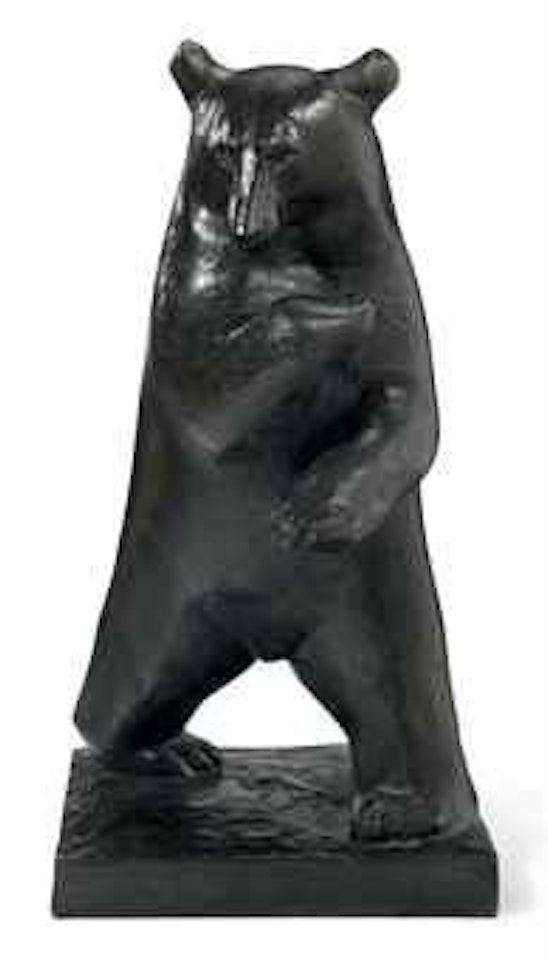 A Patinated Bronze Figure of a Bear by Georges Lucien Guyot