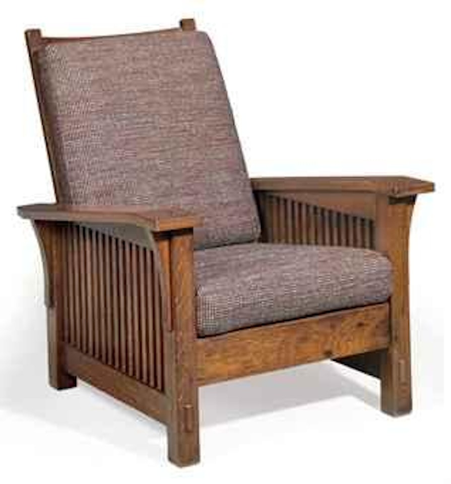 An Oak Drop-Arm Morris Chair by Gustav Stickley