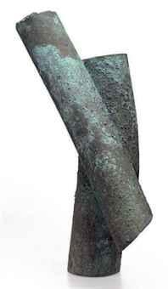 A Two-Part Patinated Bronze Sculpture by Harry Bertoia