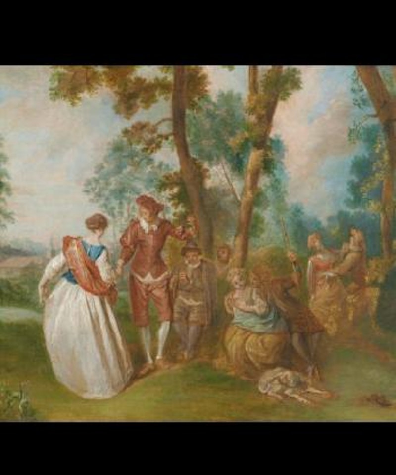 Le plaisir pastoral by Jean-Antoine Watteau