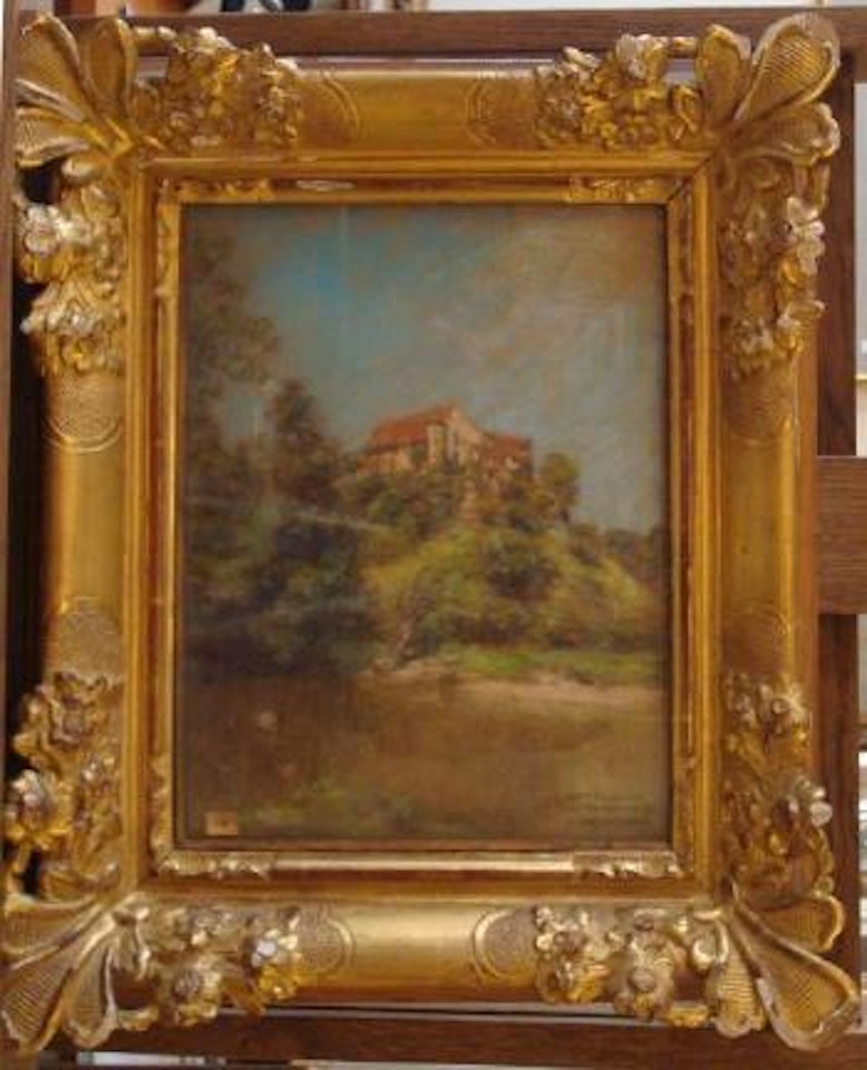 Demeure en haut d'une colline by Léon Augustin Lhermitte