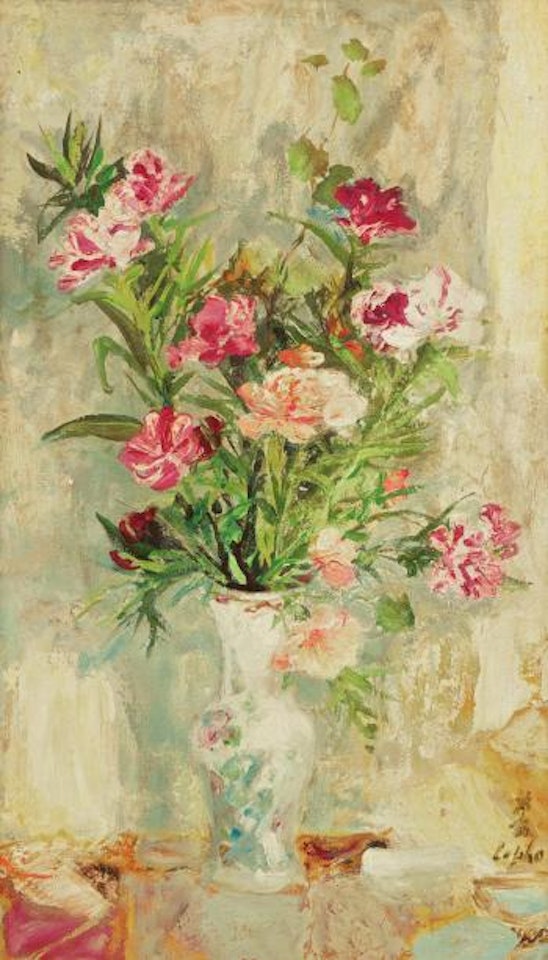 Fleurs (Vase Of Pink Flowers) by Le Pho