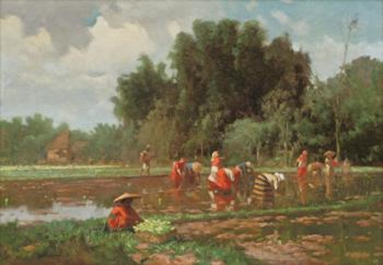 Workers In The Fields by Fernando Amorsolo