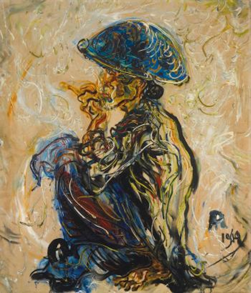 Seated Figure by Affandi