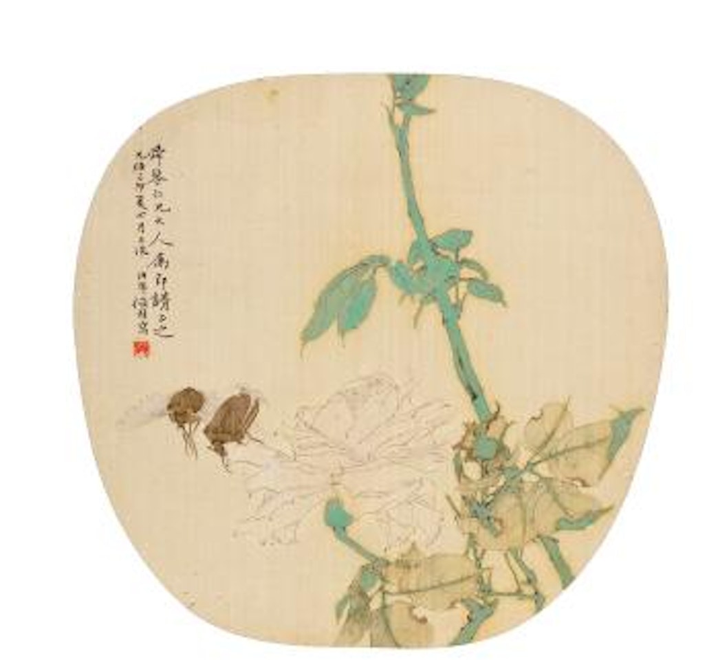 White Rose And Cicadas by Ren Bonian