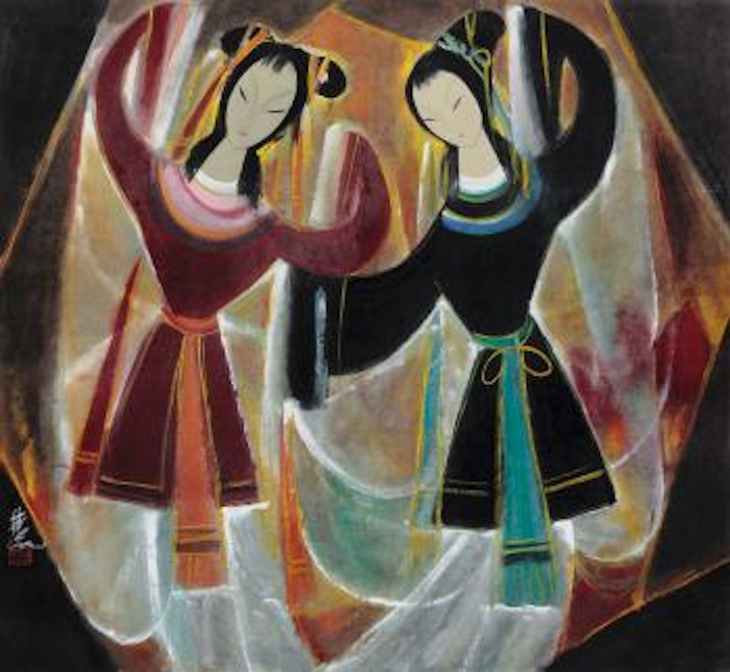 Opera Figures by Lin Fengmian
