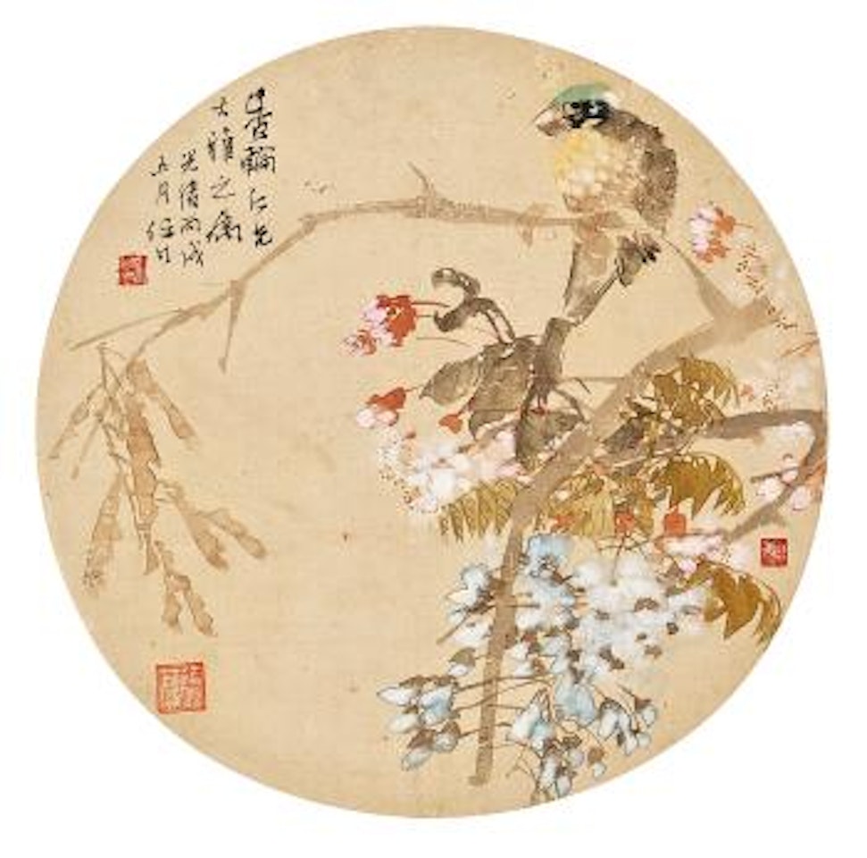 Bird And Wisteria by Ren Bonian