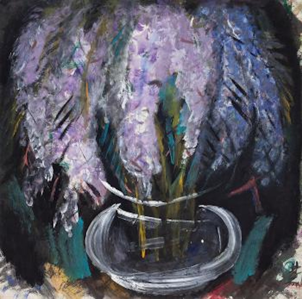 Wisteria In A Vase by Lin Fengmian