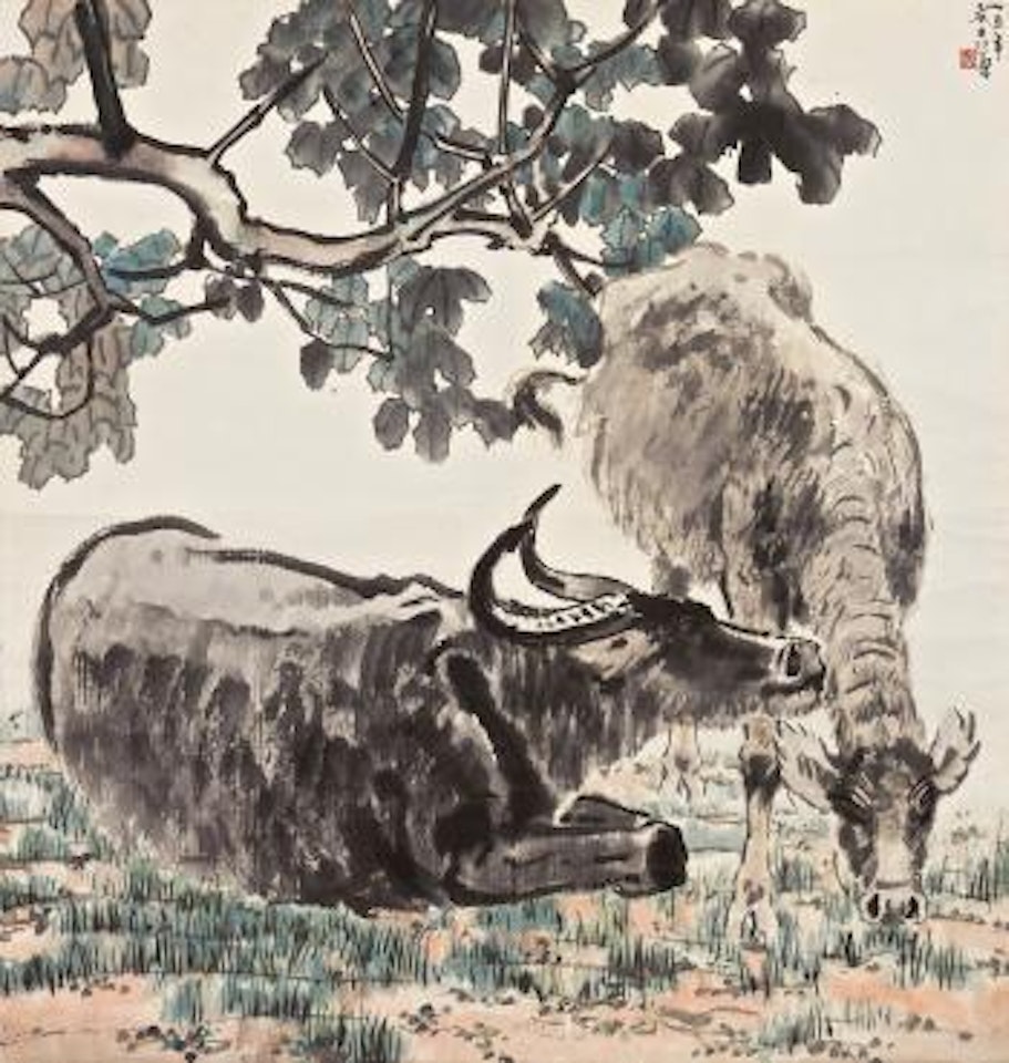 Buffaloes by Xu Beihong