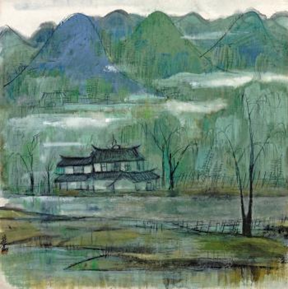 Dwelling By The Lake by Lin Fengmian