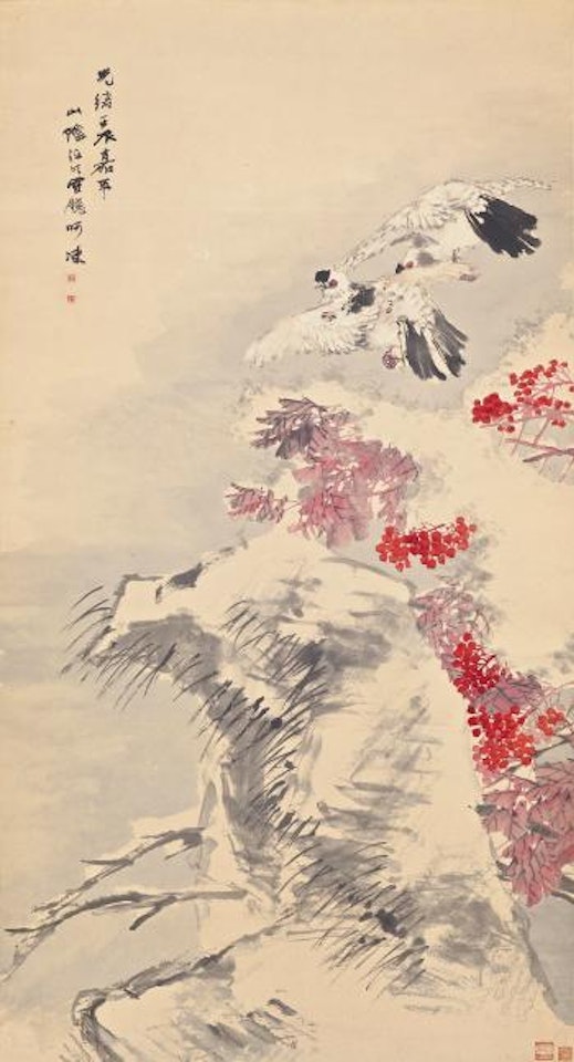 Pigeons In The Snow by Ren Bonian