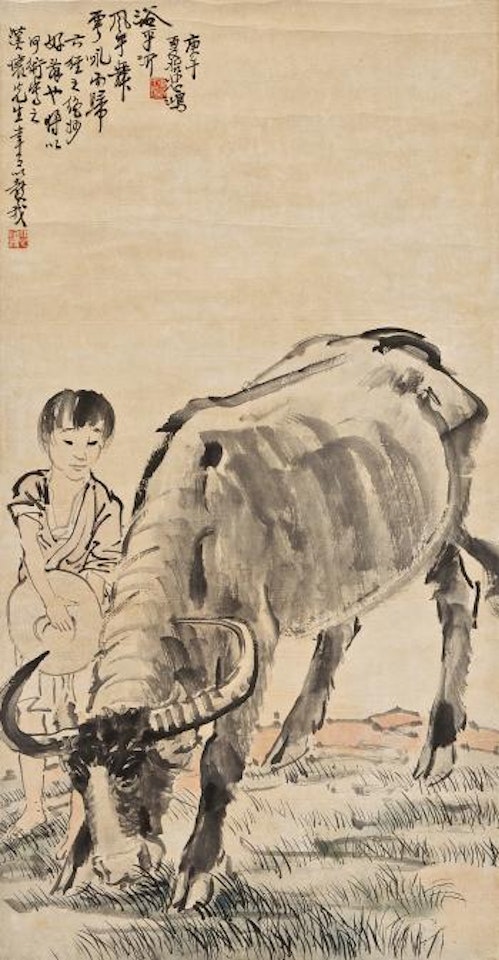 Buffalo And The Herd Boy by Xu Beihong