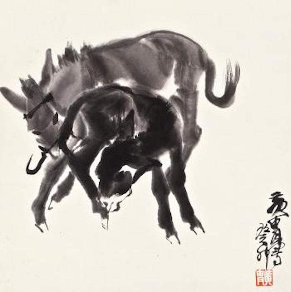 Two Donkeys by Huang Zhou