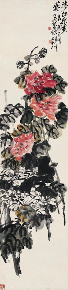 Hibiscus flowers by Wu Changshuo