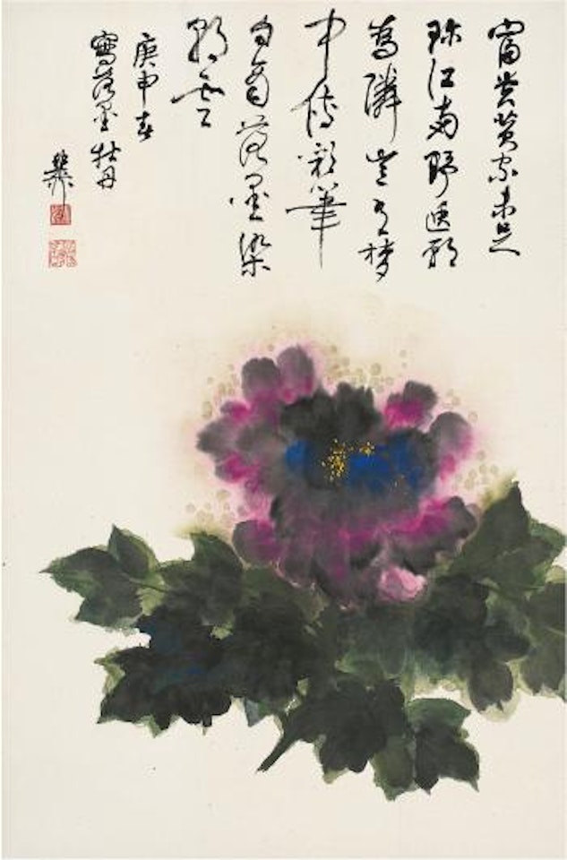 Ink peony by Xie Zhiliu