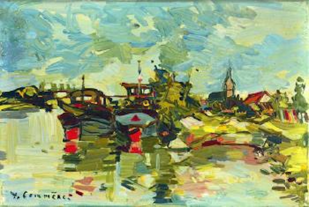 Bateaux à quai by Leon Comerre