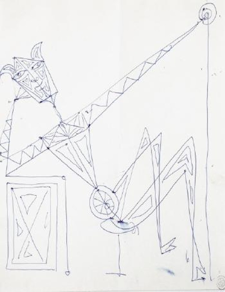 Femme assis aux arabesques by Jean Cocteau